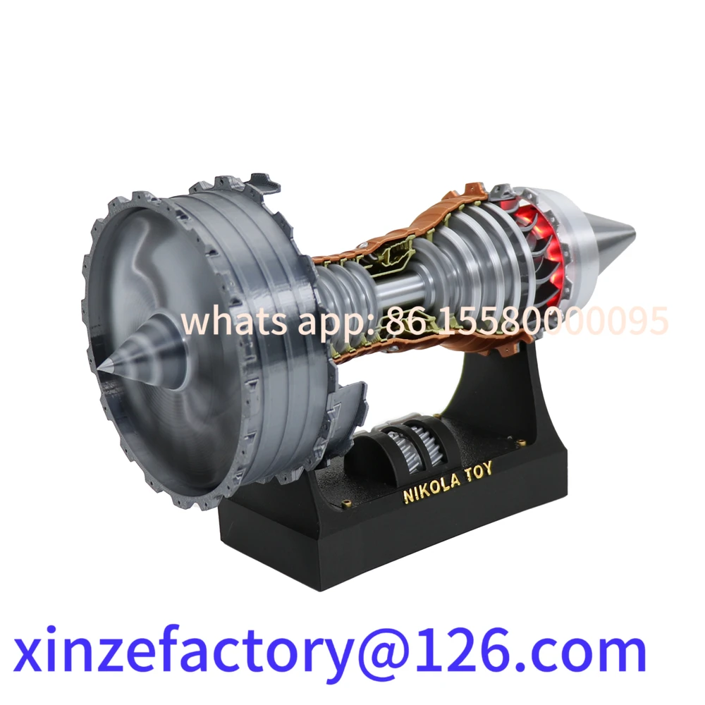 

Customizable Turbo Jet Turbofan Engine Model Adjustable Speed Tail Flame Light Aircraft Engine 3D Printing Craft Toy Plastic
