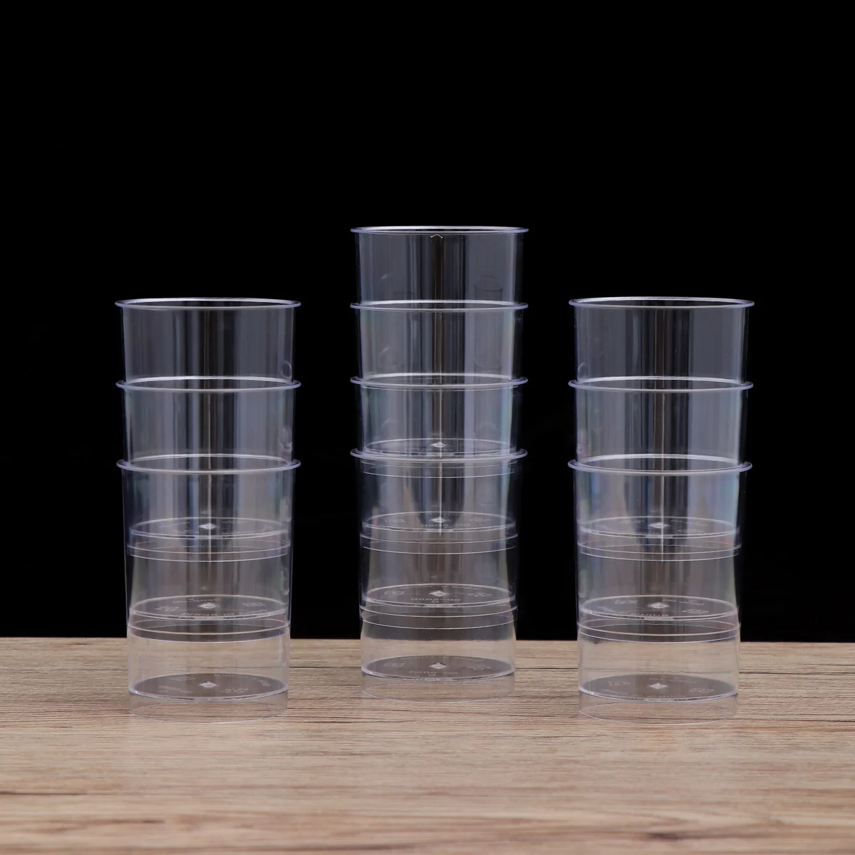 

40pcs 160Ml Disposable Pudding Cups Clear Round Dessert Tumblers Thickened Straight Mousse Cake Containers Birthday Wedding