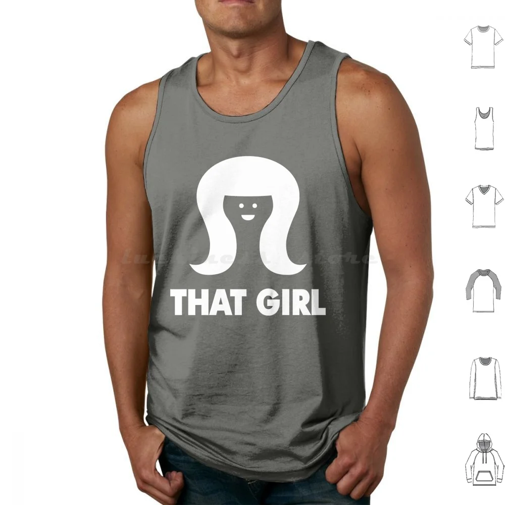 That Girl ( White ) Tank Tops Print Cotton That Girl Marlo Thomas Ann Marie Phoebe Phoebe Buffay Lisa Kudrow