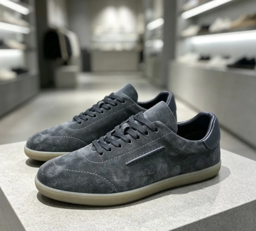 New low-top retro lace-up casual sneakers, street versatile comfort trendy shoes for men with durable sole lightweight.