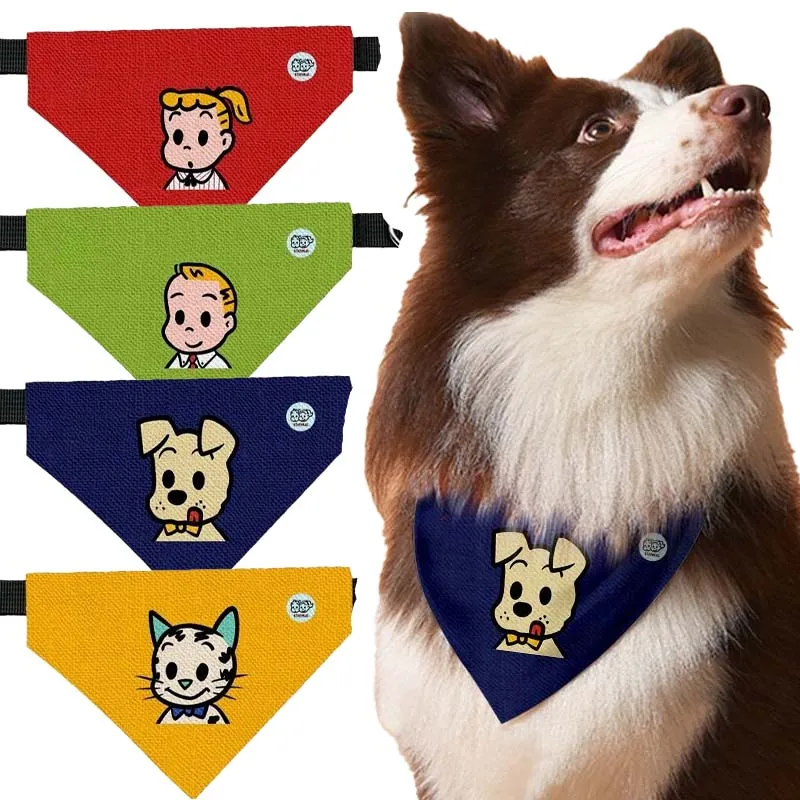 

Harada Adjustable Triangular Bandage for Pet Dog Cat Washable Scarf Bandana Collar Bibs Cat Neck Decor Birthday Party Dress Up