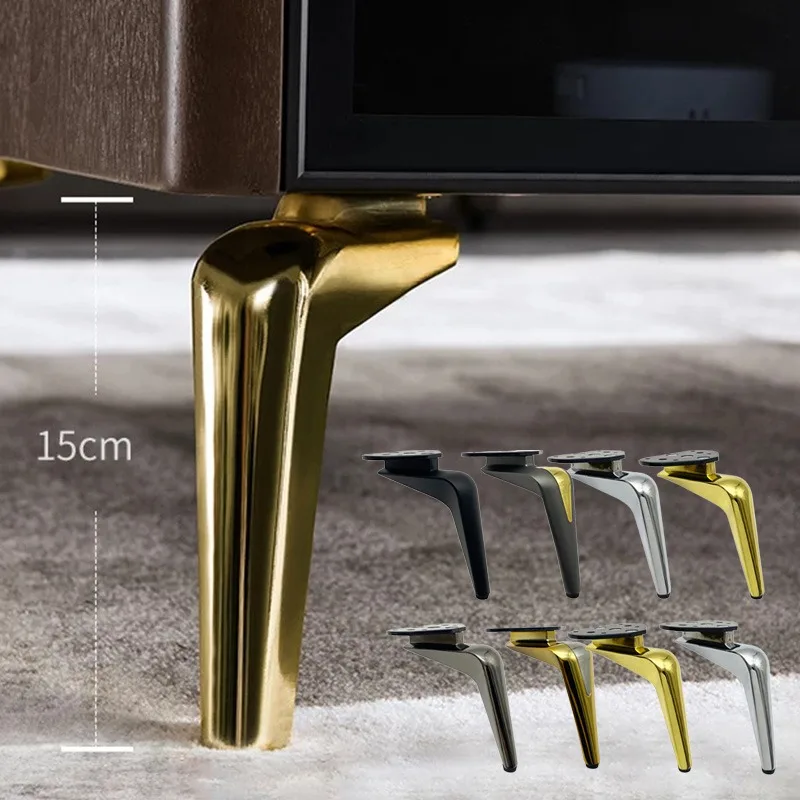 

2PC Furniture Cabinet Legs Aluminum Alloy Height 15cm Sofa Feet For Bed Dresser Coffee Table Leg Home Replacement Hardware