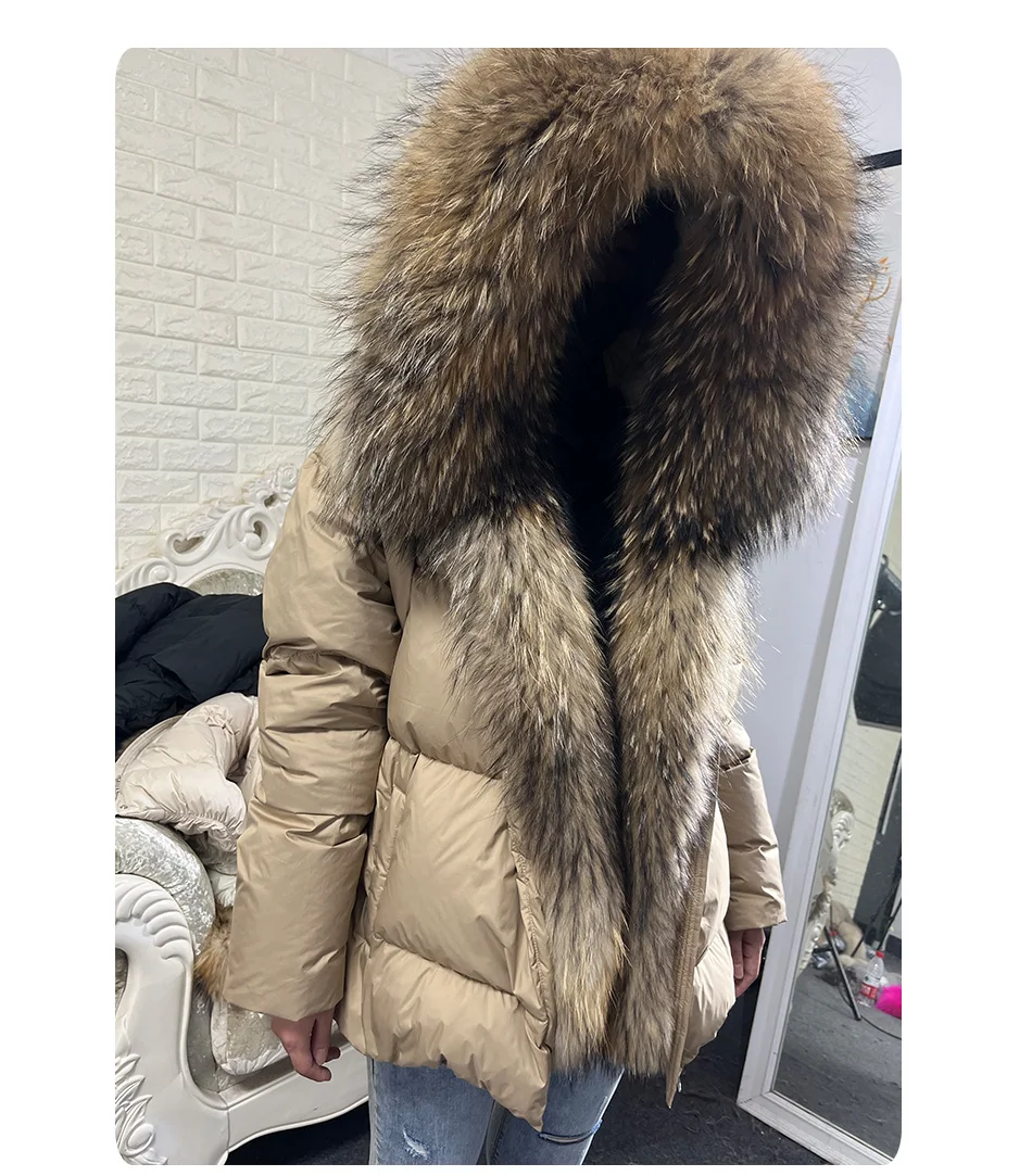2026 MAOMAOKONG White Duck Down Jacket Winter Women