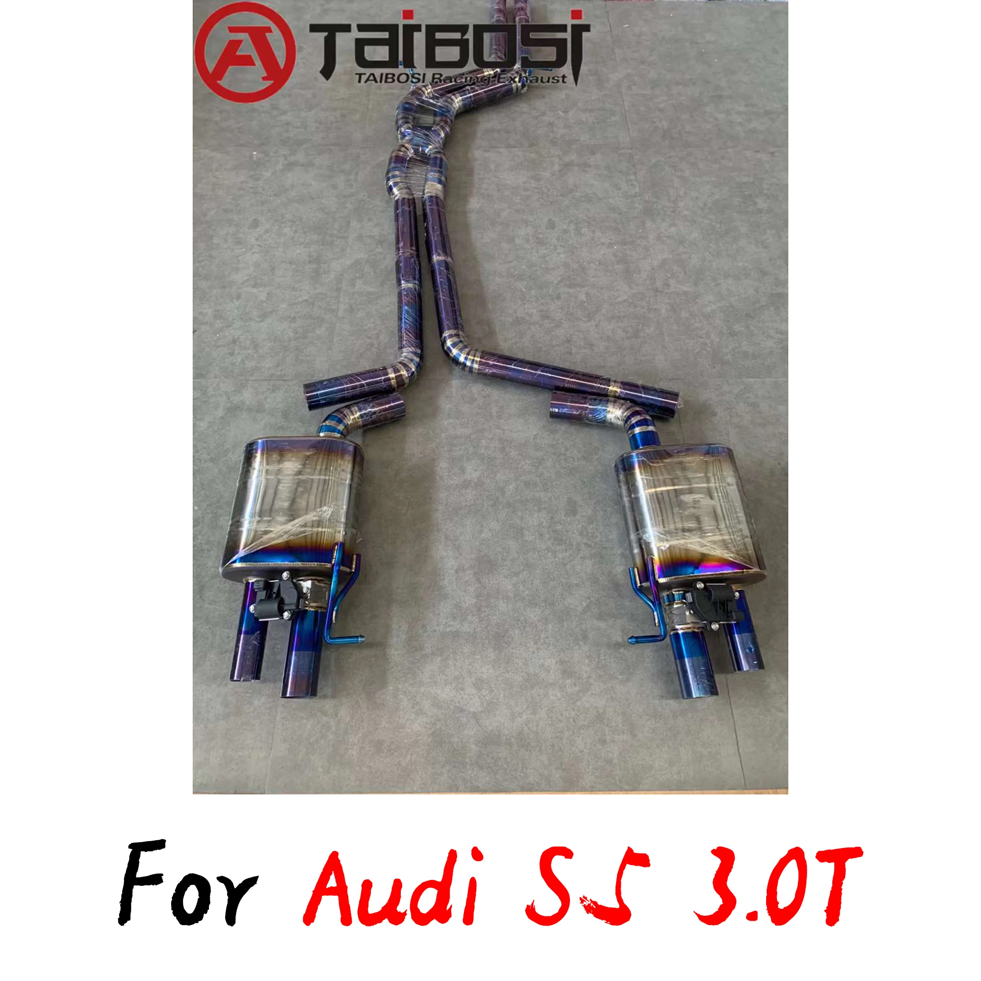 Per Audi S5 B8 2009-2017 3.0T Auto Catback Scarico Downpipe Taibosi Prestazioni Sistema di Scarico Tubo Valvola Elettrica Silenziatore Ritaglio