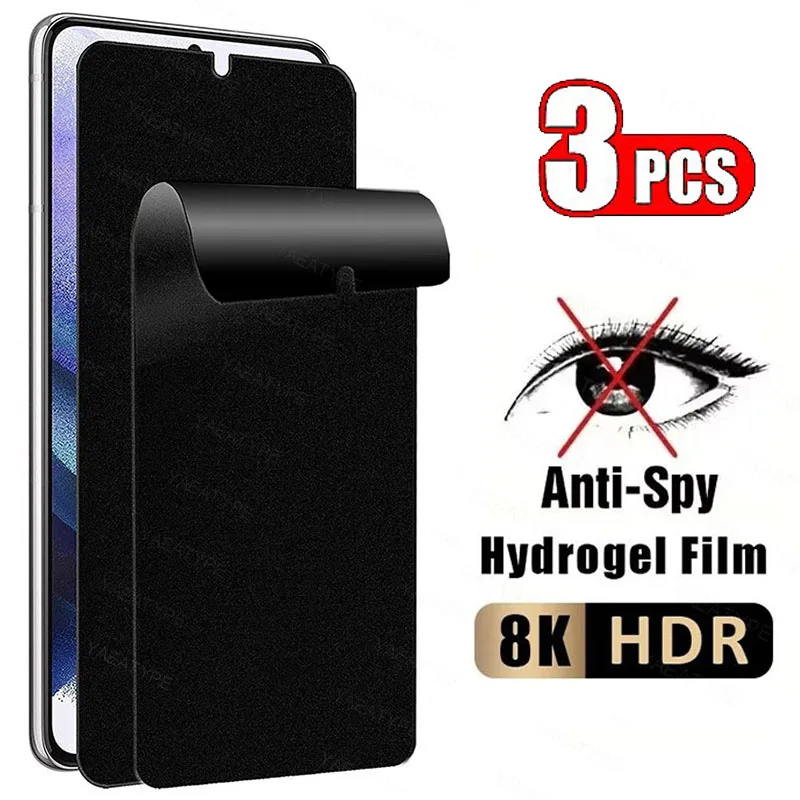 3Pcs Privacy Hydrogel Screen Protector For Samsung A56 5G A57 5G A37 A55 A17 A15 A16 A13 A50 A54 A05 A51 A32 No Glass Film