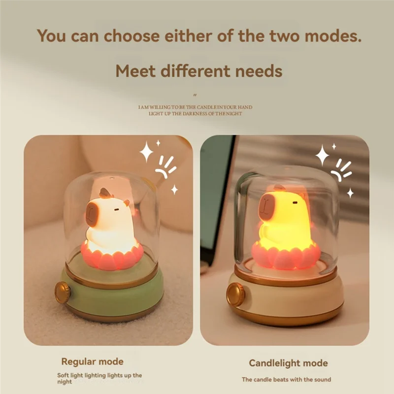 

ABCL Good Luck Lotus Capybara Lamp Creative Cartoon Capibala Night Light Girl Birthday Gift Night Light