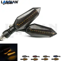 Universal Motorcycle Turn Signal Flowing Water Flashing Led Light Tail Light For Kawasaki versys 650 For Suzuki For Honda cb650f