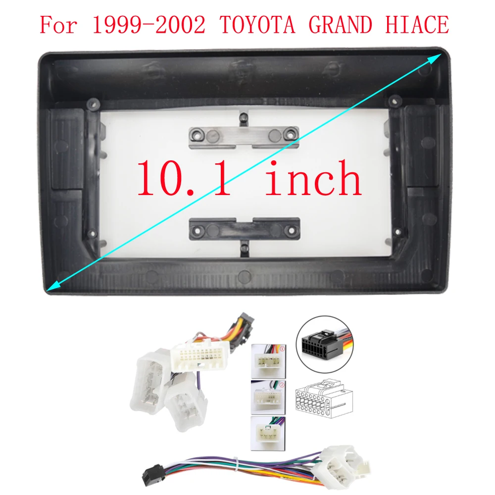 Car accessories 10Inch Fascia For 1999-2002 TOYOTA GRAND HIACE Car Radio Stereo GPS Android Player Unit Panel Dash Install Frame