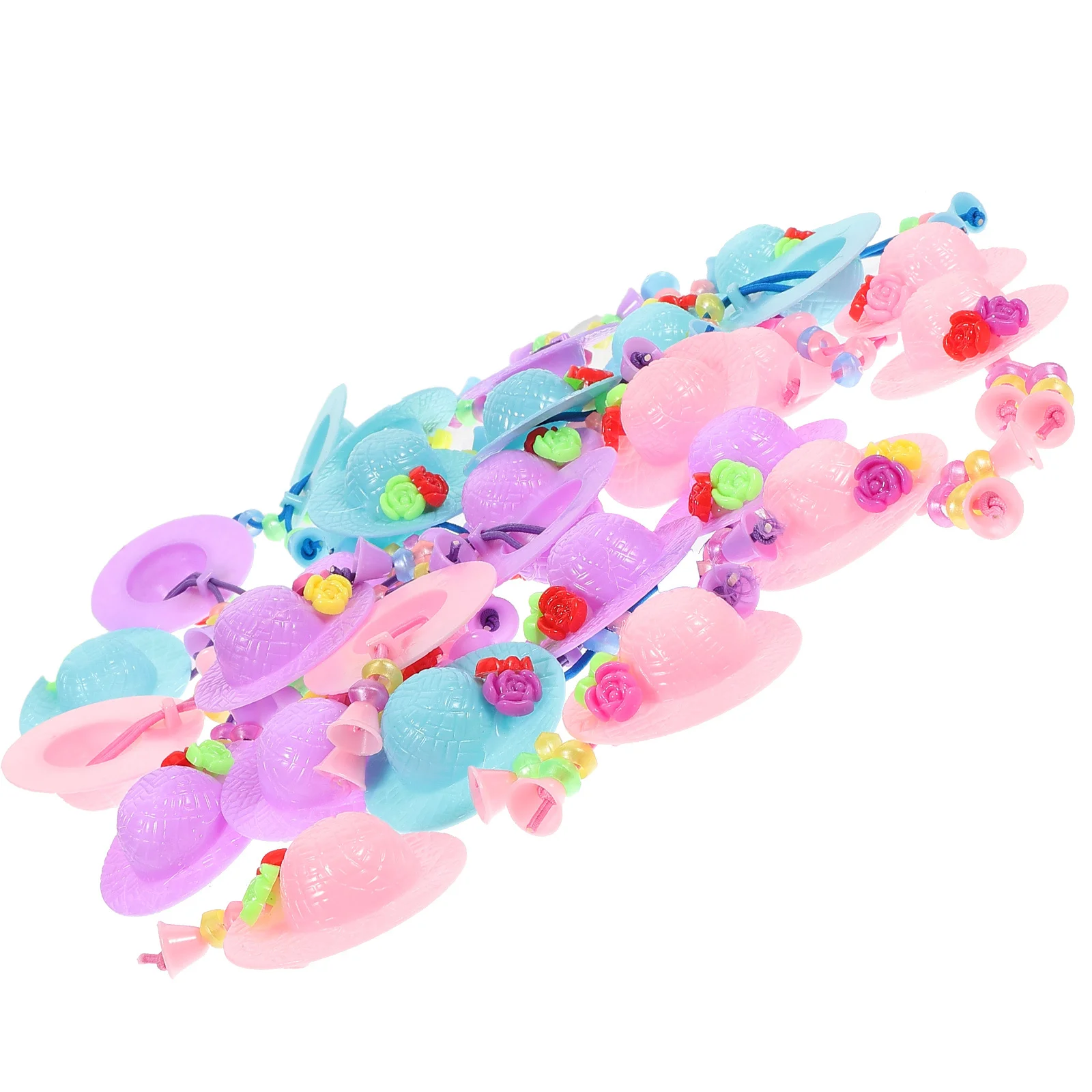 30pcs Mini Hat Plastic Fake Hat For Miniature House Decor Diy Crafts Charm Headdress Props Play Scene Accessory Dollhouse