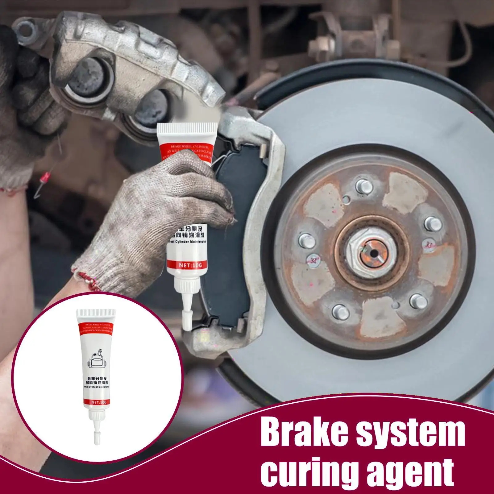 

Brake Lubricant Grease Heat Resistant Eliminating Squeal Brake Grease Long-Lasting Car Efficient Squeal Stopper Lube Protection