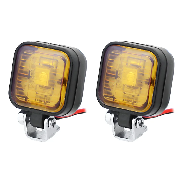 2pcs Round/Square Spotlight for 1/14 Tamiya RC Truck for SCANIA for Volvo for ACTROS 3363 1/10 RC Crawler Car TRX4 RC4WD VP