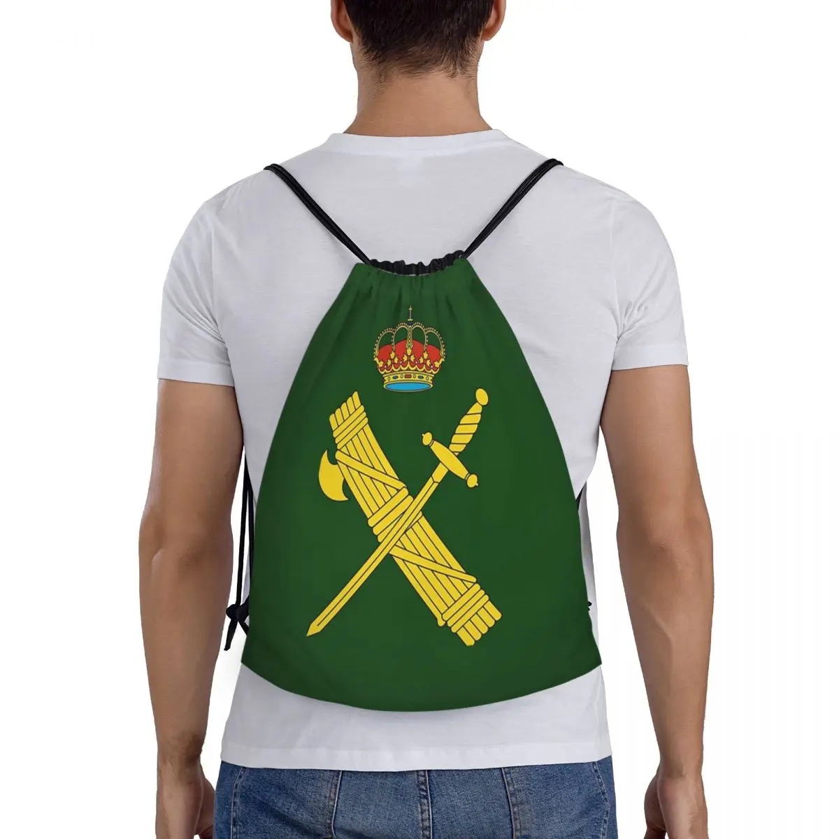 

Рюкзаки с флагом Испании и эмблемой Гражданской гвардии, повседневные сумки на шнурке, сумки для мелочей, сумки для книг, сумки для путешествий и студентов