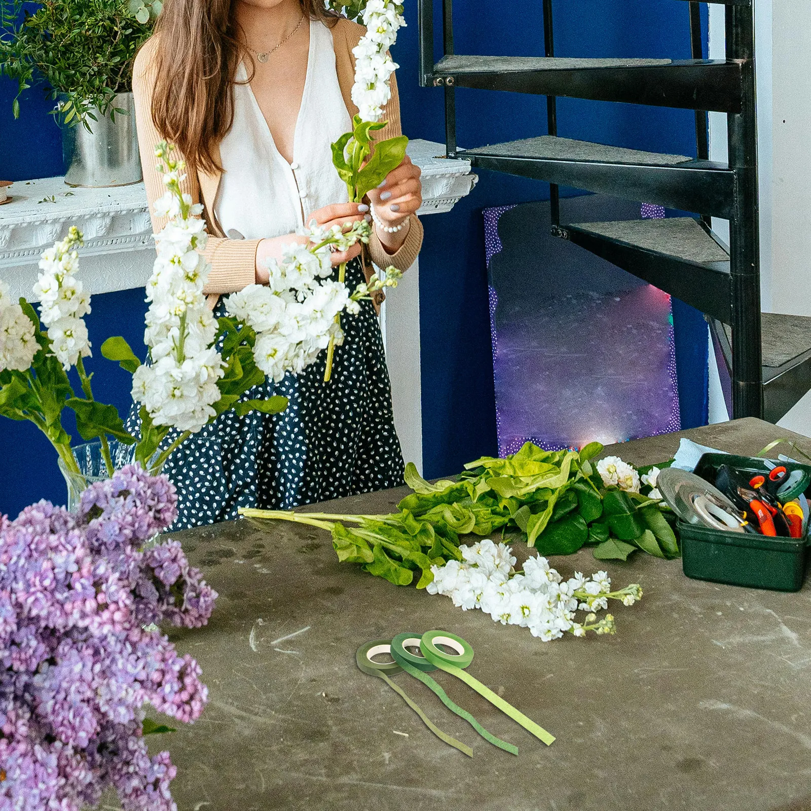Wire Stem Florist - 1 Set Çiçek Sapı Bant ve