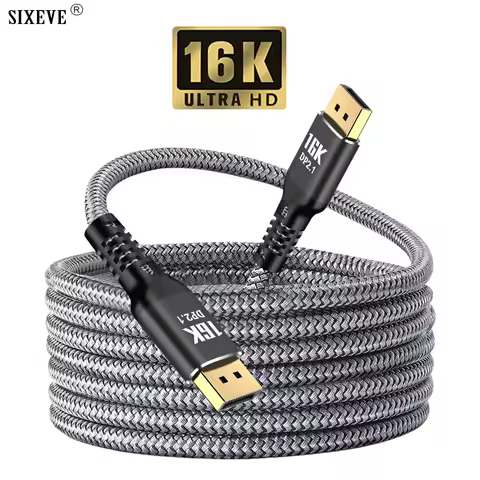 16K 60HZ 8K 120HZ DP 2.1 Displayport Cable For TV Box Stick HP Dell Laptop Steam Deck Display port Video 1 2 3 5 Meter Long Wire