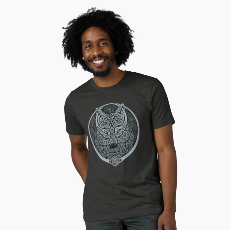 

SNEULV Retro Viking wolf Gift t shirt Son Of Odin Norse Mythology Valhalla Graphic Clothes All size tops S-6XL