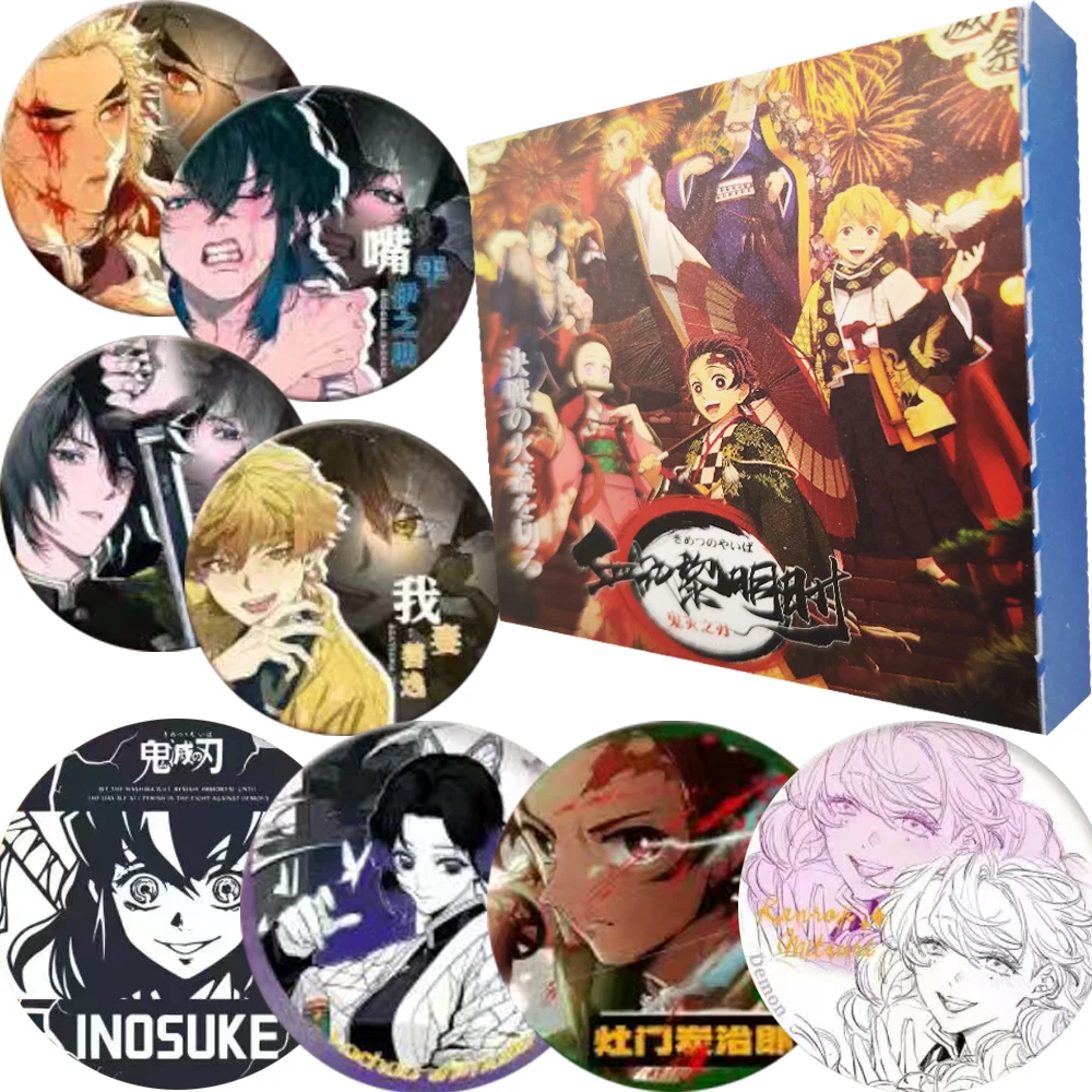 

Demon Slayer Character Hot Stamping Badge Decoration Collection Exquisite Brooch Accessory Creative Peripheral Toy Gift for Kid