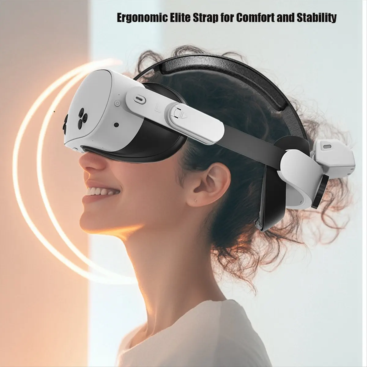 RISE- Adjustable Elite Head Strap for Meta Quest 2/3/3S Enhanced Comfort Design for Oculus Quest 2 VR Accessory