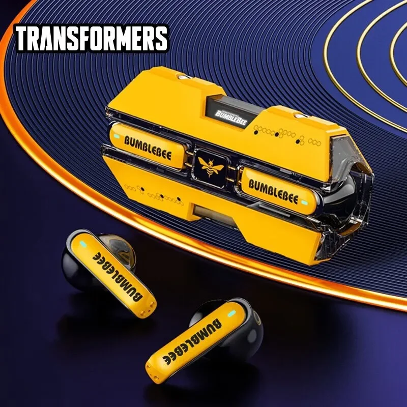 TRANSFORMERS TF-T01 Wireless Earphones Headphones Bluetooth 5.3 Low Latency Headphone Gaming Music Dual Mode Earbud Bumblebee