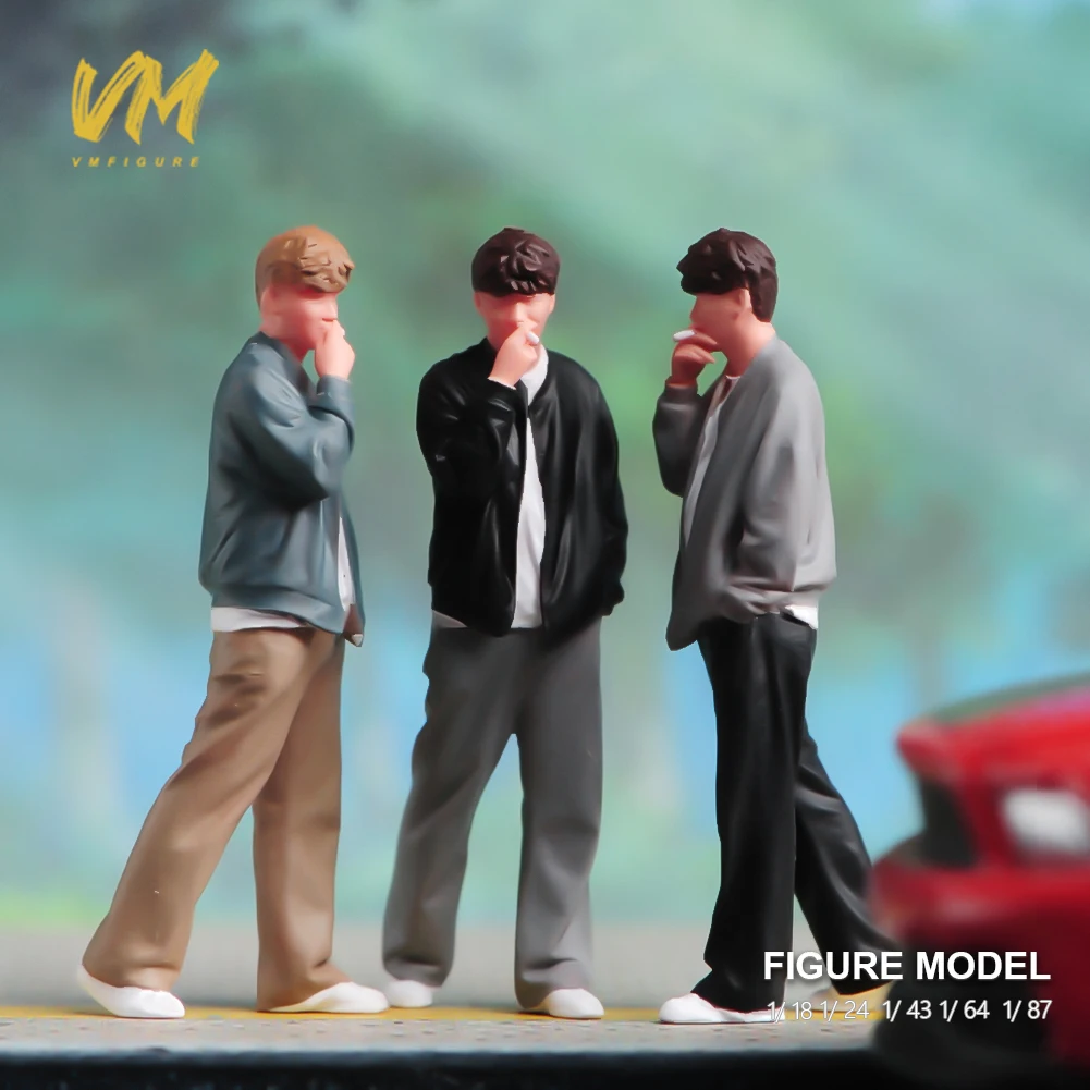 1/87 1/64 1/43 1/24 1/18 Anime Characters Smoking Man Scene Figure Model Miniature Doll Toy For Collection