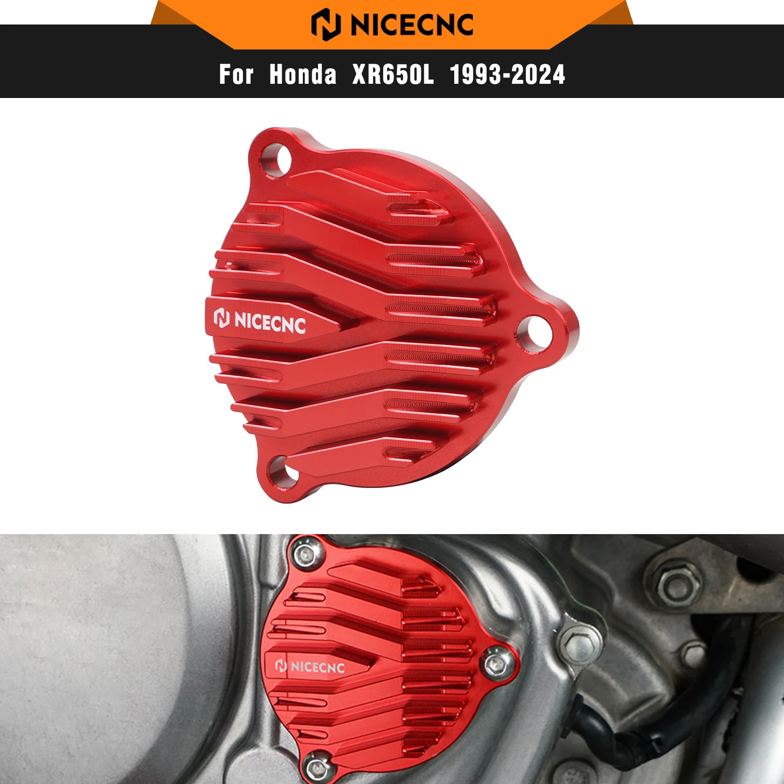 

NICECNC For Honda XR650L XR 650L 1993-2022 2021 Motorcycle Engine Oil Filter Cover Cap With O-ring Heat Sink Design Aluminum