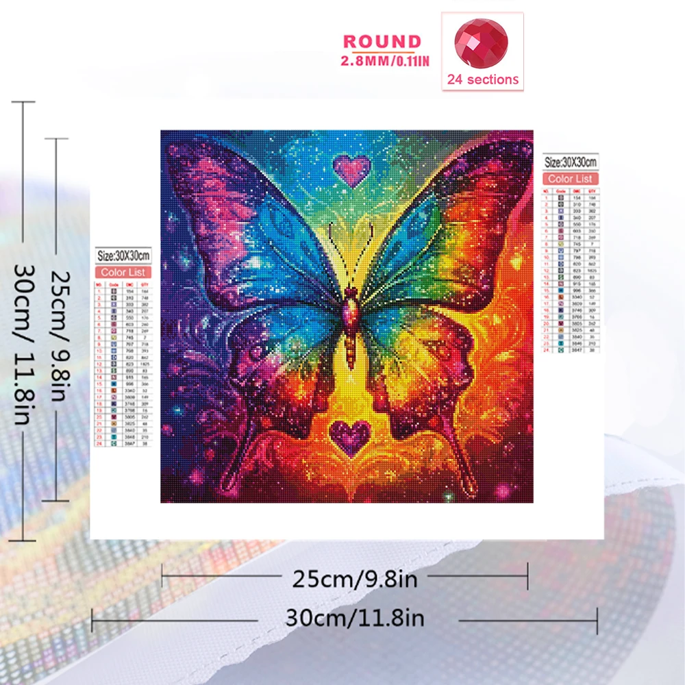 New Arrival Diamond Painting Butterfly Animal Cross Stitch Diamond Mosaic Flower DIY Embroidery Handmade Home Decor,frameless view 2