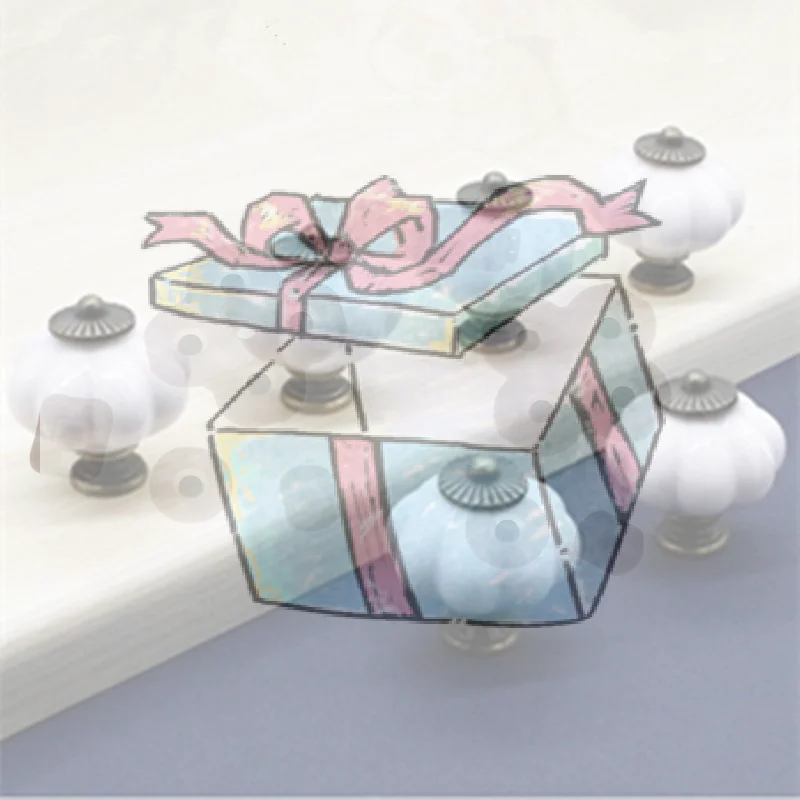 【CCA】Simple Single Hole Acrylic Pumpkin Handle European Style Vintage Cabinet Knob Round Door Pull Handles Wine Cabinet