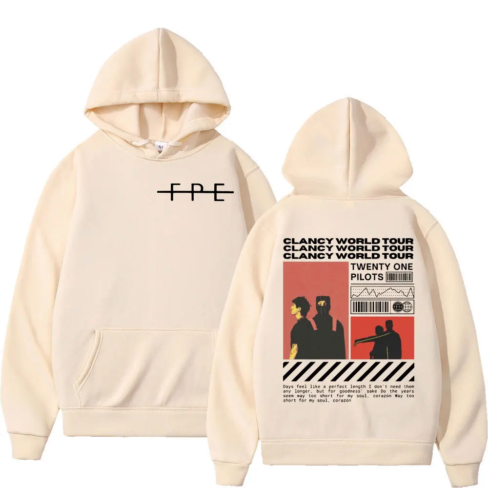 Twenty One Pilots The Clancy Tour 2024 Hoodie Men Women Fashion Casual Long Sleeve Sweatshirts Rock Hip Hop Oversized Pullovers