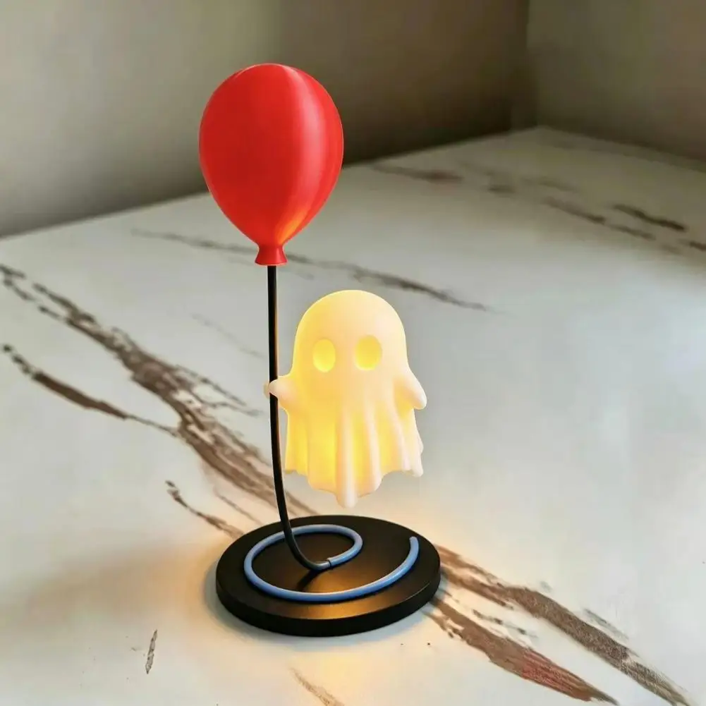 Geister-Nachtlicht, Halloween-LED-Geister-Dekoration mit Ballon-Design, kabellose Mini-Schreibtischlampe, gemütliche Raumdekoration, Geschenk für Kinder. – Detail 11