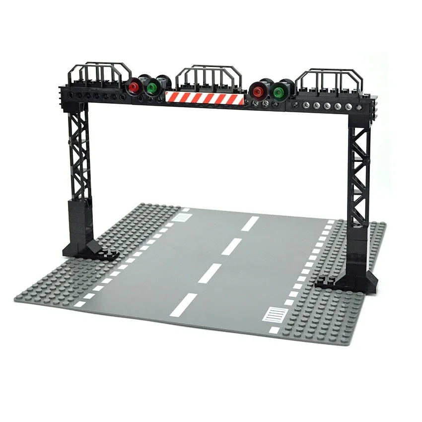 Kreativer Zug Ampel Modell Straße Straßen signal Lampe Baustein kompatibel mit Stadtverkehr Bau zubehör