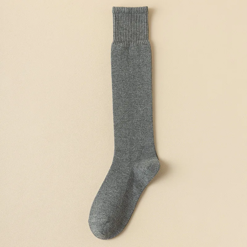 Women's Socks Fall/Winter Calf Socks Warm Non-Slip Winter Stockings Women's Solid Color