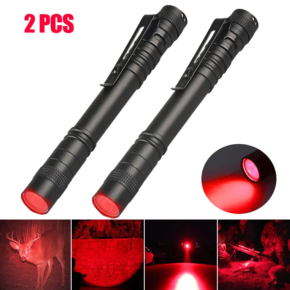 VASTFIRE Mini-Stiftleuchte, Taschenlampe, Rot/Weiß/395 nm, Taschenlampe, Taschenlampe mit Clip, für Haustiere, Hund, Katze, Urinfleck, Erz, Gelderkennungs-Taschenlampe 3