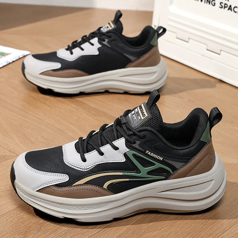 

Men's new casual sports shoes comfortable versatile four season breathable thick soled non slip wear-resistant outdoor sneakers