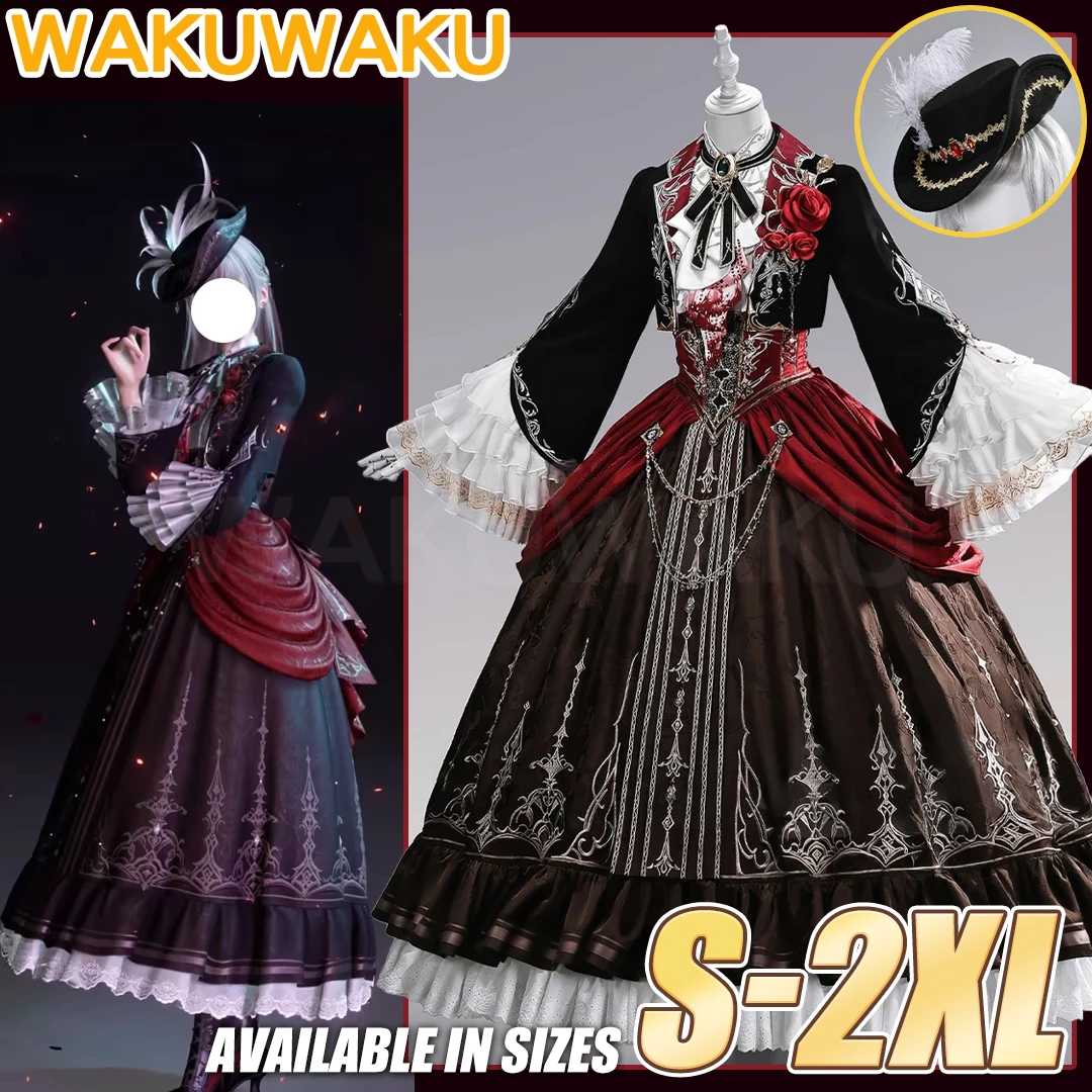 AUF LAGER Hunter MC Cosplay-Kostüm aus dem Spiel Love and Deepspace【S-2XL】WakuWaku Heroine Sylus Silverwing Fiend Lolita Hut Übergröße