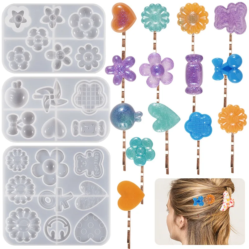 Crystal Bowknot Silicone Mold UV Epoxy Resin Bow Shape Earrings Hairpin Accessories DIY Crafts Jewelry Pendants Making Tools