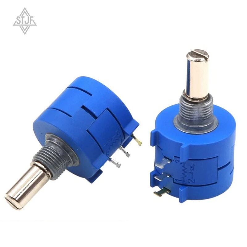 SJTF 1PCS 3590S Series ความต้านทาน 1K 2K 5K 10K 20K 50K 100K ohm Potentiometer ตัวต้านทานแบบปรับได้ 3590 102 202 502 103 3590S-2