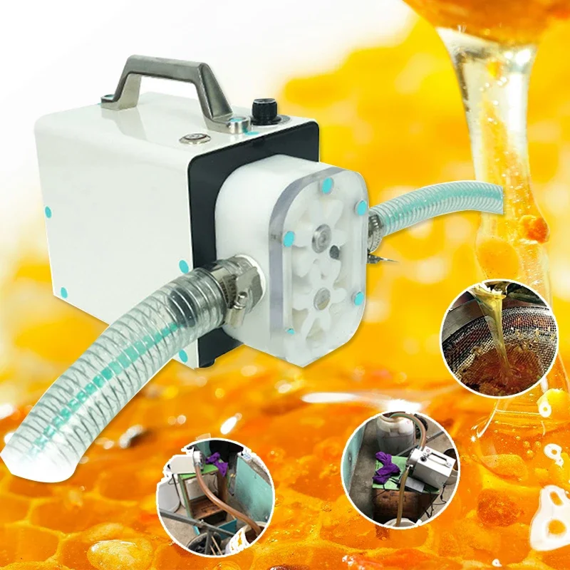 HFP-1 Electric Honey Filling Machine Impurities Automatic Strainer Viscous Liquid Filter Delivery Pump Portable Apiculture Tools