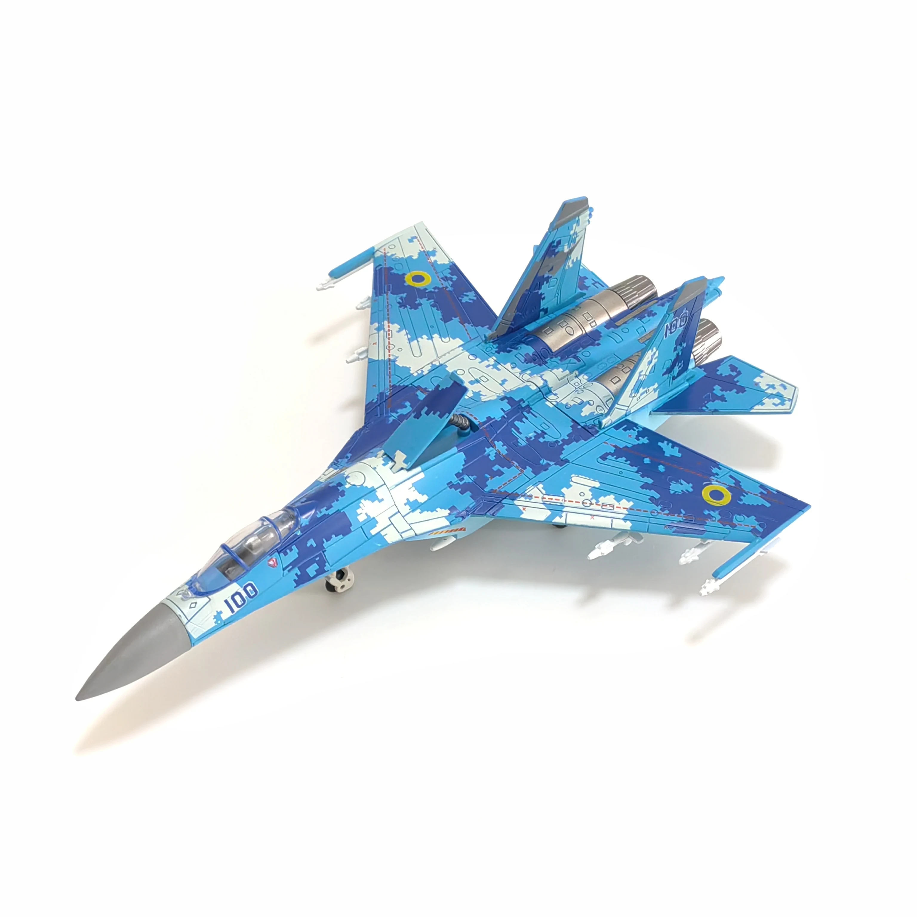 SU-27 Fighter 1:72, assembled plastic airplane model (including display rack), home display and collection, creative gifts