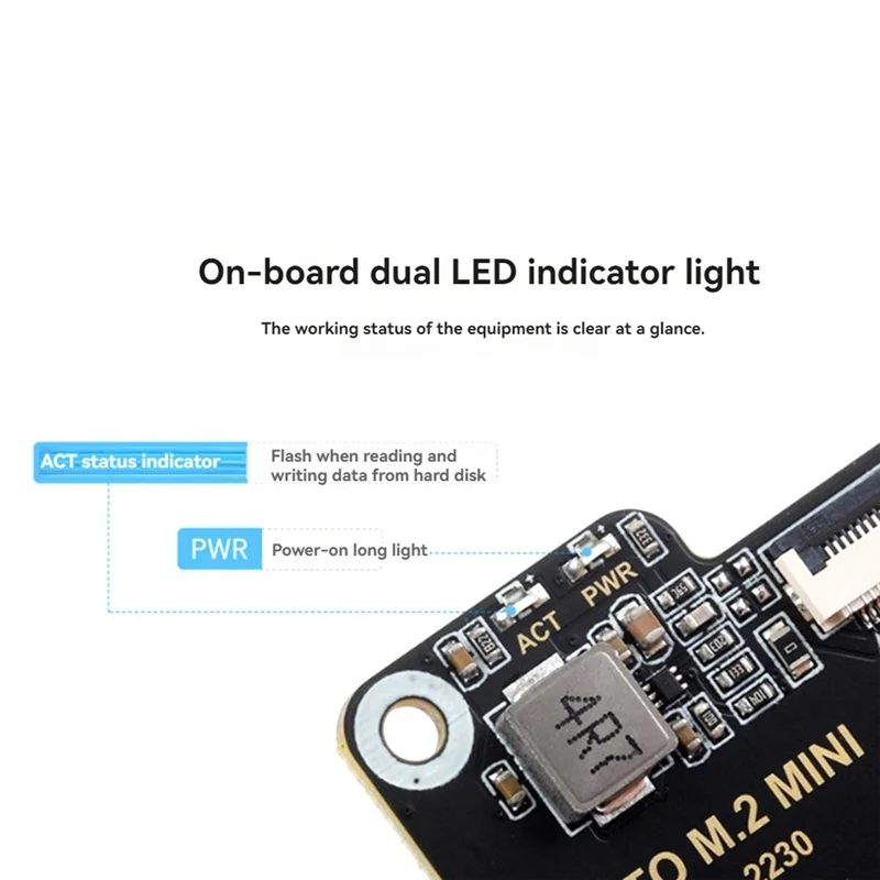 Scheda adattatore AB25 per Raspberry Pi5 Pcie a M.2 MINI Supporto Protocollo Nvme Interfaccia M.2 Dischi rigidi