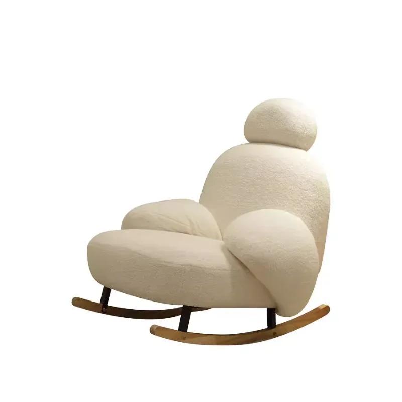 Global Air Freight Living Room Balcony Leisure Lazy Sofa Light Luxury Bedroom Recliner Nordic Rocking Chair Housewarming Gift image 6