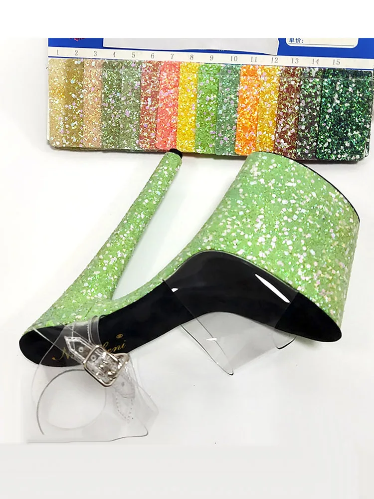 

Bling Sequin Shallow 20cm Platform Sandals Women Pole Dance Shoes Stripper Heels Peep Toe Sexy Fetish Full Dress Party Fashion