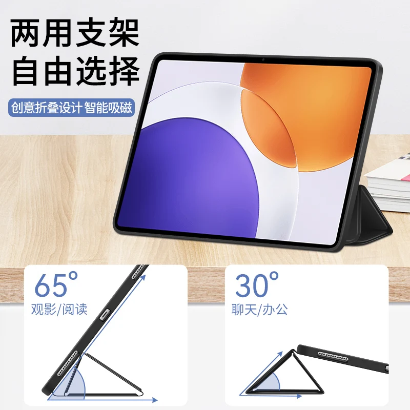 Tablet Cases For Xiaomi Pad 7S Pro 2025 12.5inch Tri-Folding Flip Stand For Xiaomi Pad 6s Pro 12.4 Cover Redmi Pad Pro 12.1 Case