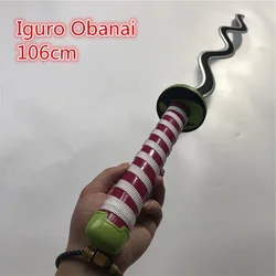 1:1 Anime Demon Slayer Sword Weapon  Iguro Obanai Cosplay Sword Ninja Knife wood Weapon Prop