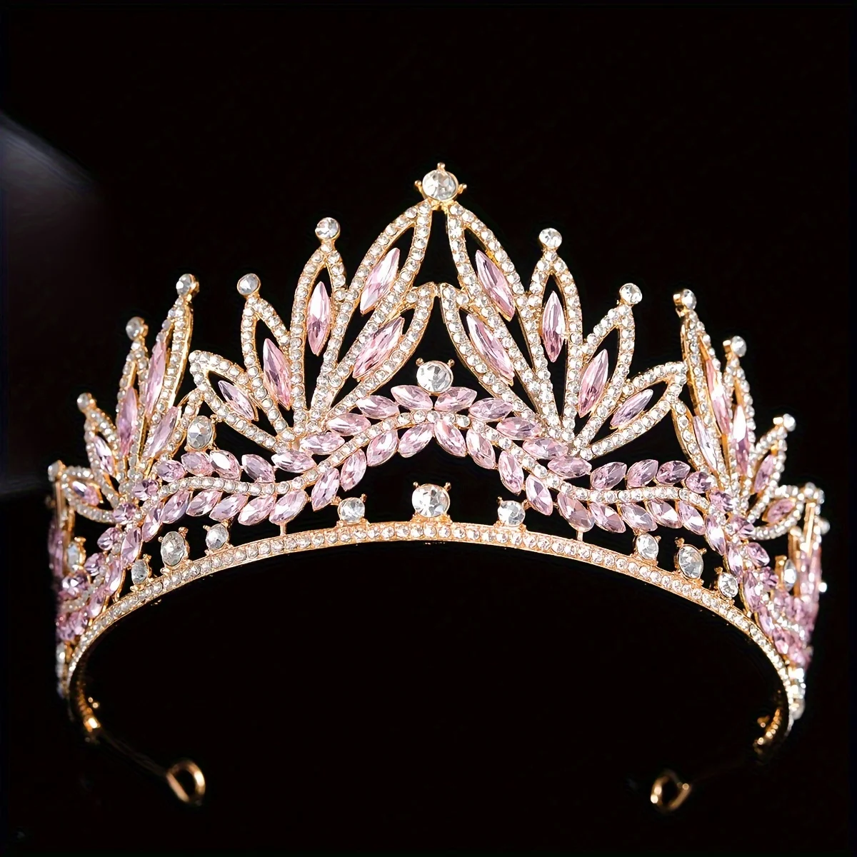 Luxury Royal Queen Wedding Crown for Women Large Multiple colors Crystal Banquet Tiaras Party Costume Hair Jewelry Accessories image 5