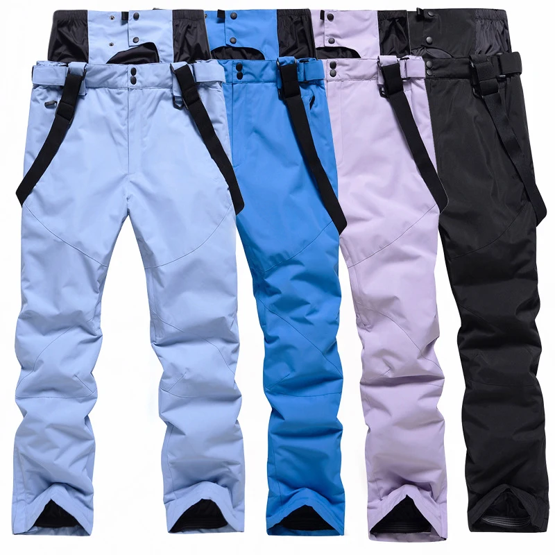 Ski Strap Pants For Men and Women's Winter Outdoor Warm Waterproof Windproof Skiing and Snowboarding pants one-piece snow pants