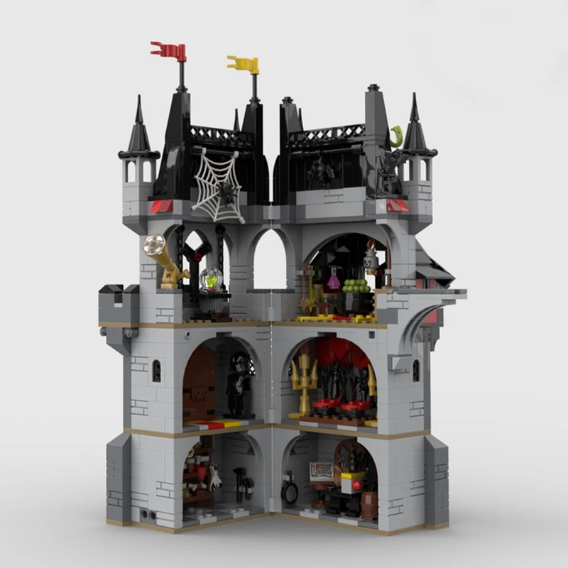 

925pcs MOC European Medieval Street View Fright Knights Castle DIY creative ideas Retro child Toy Birthday Gift building blocks