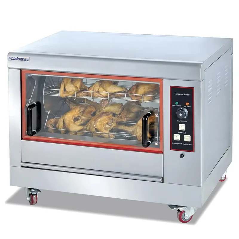 Asador eléctrico de pollo al carbón comercial de acero inoxidable para asador Foodsense
