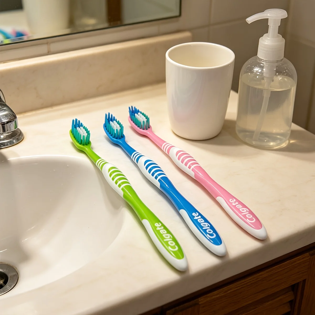 Colgate Super Clean Toothbrush 6PCS, Medium Hard Bristle, Portable Design for Hotel Travel Family Oral Cleaning