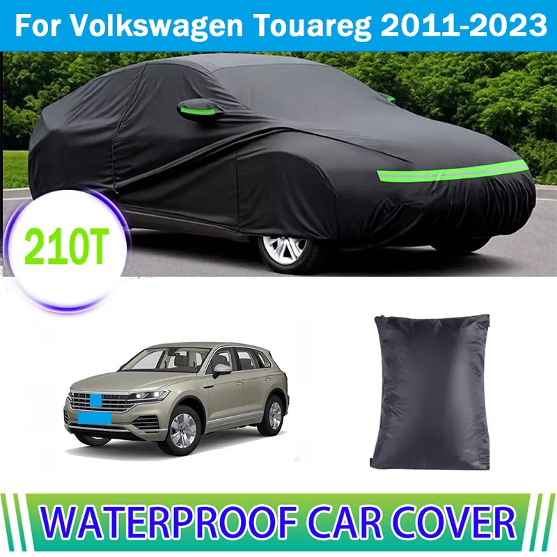 Car Covers Outdoor Waterproof Sun Rain Snow Protection UV 210T Full Car Cover For Volkswagen Touareg 2011 2012 2013 2014-2023