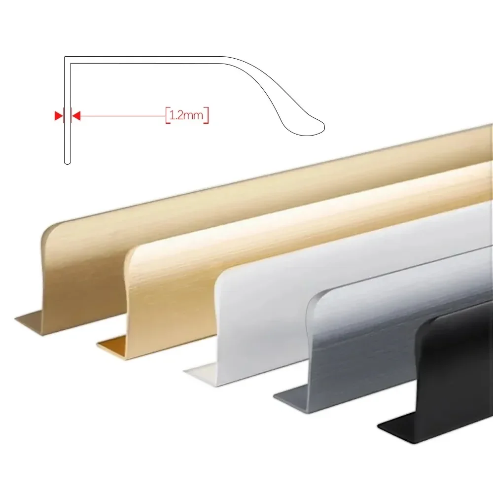 1Pcs Simple Hidden Cabinet Handles Kitchen Cupboard Door Pulls Elegance Long Handles Aluminum Alloy Furniture Handle Hardware