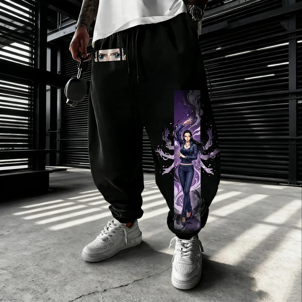 

Оверсайз-комбинезон Nico Robin, новинка лета 2026, унисекс, с аниме-принтом в стиле Харадзюку, Y2K, хип-хоп, повседневные хлопковые брюки